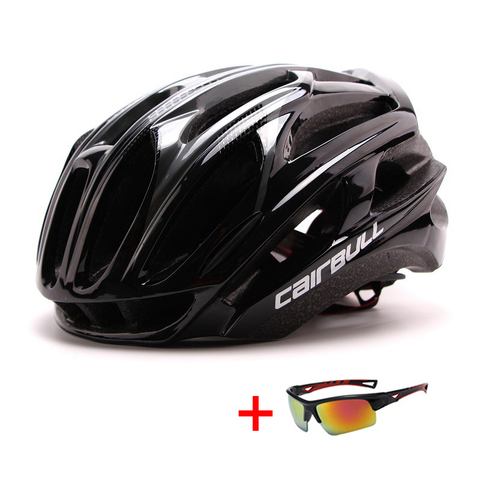 Casco transpirable para ciclistas, casquete de ciclismo ultraliviano de 200g, con funda interna de absorción de golpes y refuerzo, incluye gafas, apto para hombre y mujer ► Foto 1/6