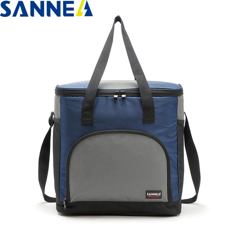 SANNE 25L de gran capacidad de color liso térmica portátil Coole bolsa para comida famosa marca impermeable térmico refrigerador aislado ► Foto 1/6