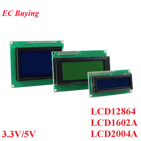 Módulo LCD para Arduino, módulo de pantalla 1602, 1602A, J204A, 2004A, 12864, LCD1602, IIC I2C, 3,3 V/5V, color azul, amarillo y verde ► Foto 1/6