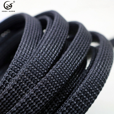 Fundas para cables de funda trenzada de nailon de algodón negro, amortiguador especial, 10m/20m, 5mm, 8mm, 15mm, 20mm, 25m ► Foto 1/6