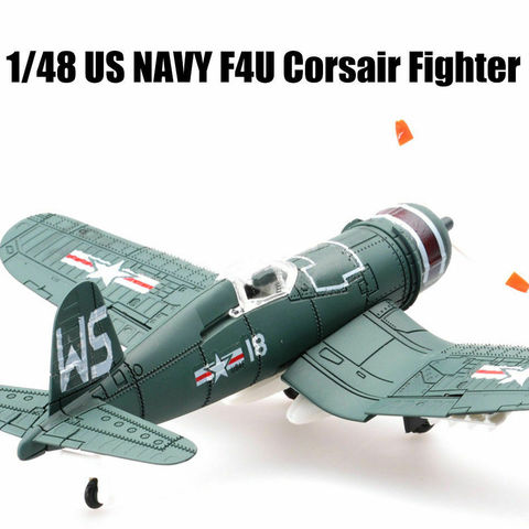 1/48 escala de la Marina de Guerra mundial de los EE. UU. F4U Corsair Fighter Avión de plástico montaje de avión modelo avión Color aleatorio ► Foto 1/5