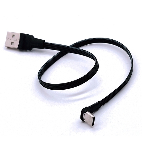 Cable de datos ultradelgado tipo c de 5-100CM, cable USB 2,0, doble codo, cargador Po, portátil y universal de corto plazo ► Foto 1/5