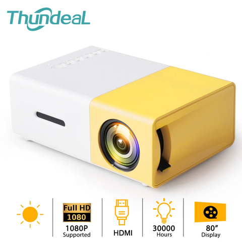 ThundeaL-miniproyector LED YG300, compatible con 1080P, HDMI, USB, TF, reproductor de vídeo multimedia para el hogar ► Foto 1/1