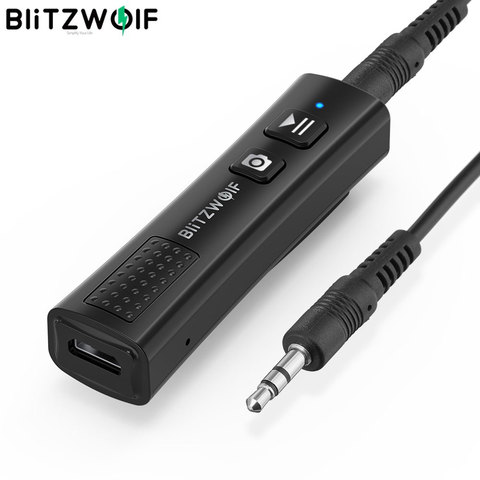 BlitzWolf-receptor de Audio inalámbrico por bluetooth V5.0, miniconector estéreo 2 en 1 de 3,5mm para TV, PC, Kit de coche, adaptador inalámbrico ► Foto 1/6