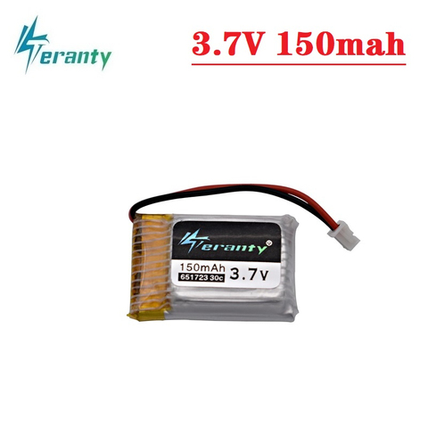 Batería LiPo de 3,7 V para Drones, 150mah, 651723 para H20 S8 M67 U839 RC, piezas de repuesto de helicóptero, batería de 3,7 V para Drones H20, baterías de Juguetes ► Foto 1/2