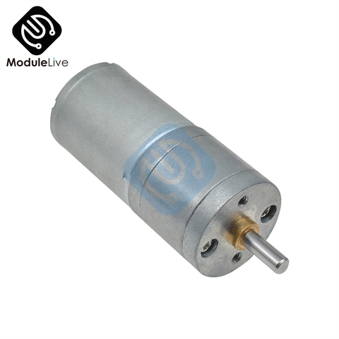 25GA370 DC 12V 5 a 10 15 20 30 60 100, 150, 200, 300, 400 RPM Micro velocidad Motor de engranaje de reducción motores de Metal con caja de cambios de la rueda ► Foto 1/4