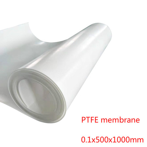 Película de PTFE blanca de alta resistencia, lámina de PTFE de alta temperatura de 0,1x500x1000mm para procesamiento de extrusión de moldeo por compresión, 1 ud. ► Foto 1/3