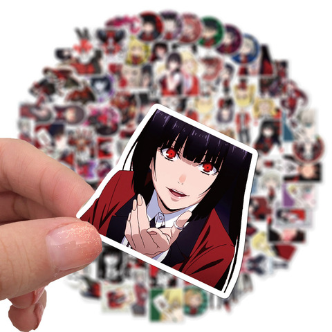 Kakegurui-pegatinas de Anime japonesas para Scrapbooking, equipaje, teléfono portátil, Maleta, nevera, guitarra, adhesivo de papelería, juguetes para niños, 100 Uds. ► Foto 1/4