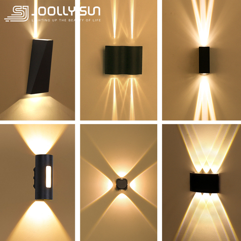 Joollysun-luces LED de pared para exteriores, iluminación para el hogar, resistente al agua, IP55, lámpara moderna para porche, decoración de pared, luz para balcón, 2W-12W ► Foto 1/5