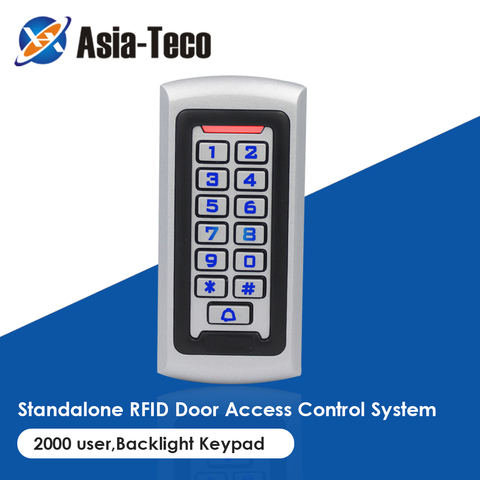 Controlador de acceso de puerta RFID independiente para 2000 usuarios, teclado de silicona WG 26, salida 125KHz, tarjeta de proximidad para sistema de Control de acceso ► Foto 1/6