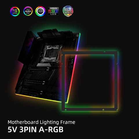 Panel de iluminación de placa base de A-RGB, marco de carcasa de PC de 5 pines, ATX MATX ITX MOBO, decoración AURA SYNC, Panel acrílico personalizado ► Foto 1/6