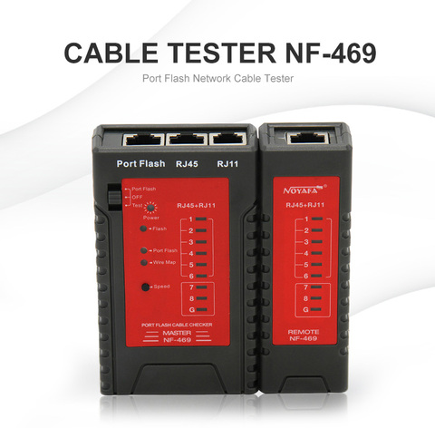 Noyafa NF-469 Portflash Tester de Cable de red localiza los Cables en el interruptor por las luces LED de luz intermitente ► Foto 1/5