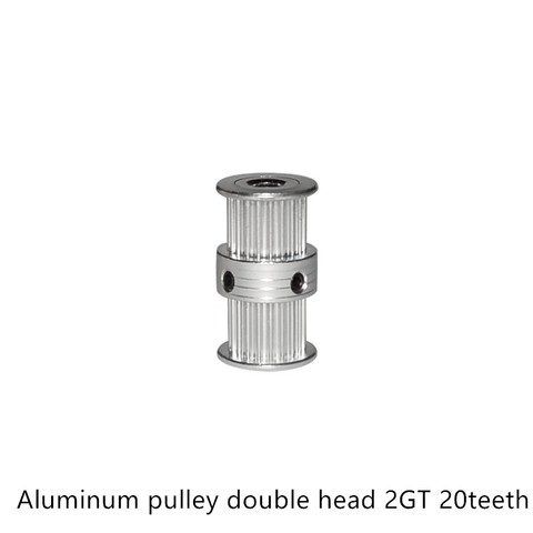 GT2 polea tipo doble cabezal aluminio 20 dientes diámetro 5mm 8mm ancho 6mm tiempo para impresora 3D 20 T ► Foto 1/4