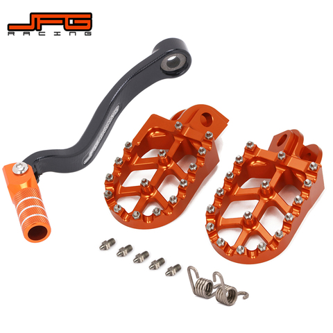 Motocicleta CNC de cambio de engranaje palanca de pie clavijas resto pedales de reposapiés apoyapiés para KTM SX SXF XC XCW XCFW EXC MXC 125, 150, 250, 450 ► Foto 1/6