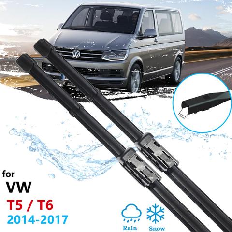 Escobilla limpiaparabrisas de coche, accesorio para parabrisas de Volkswagen VW Transporter T5 T6 Caravelle Multivan 2014 ~ 2017 ► Foto 1/6