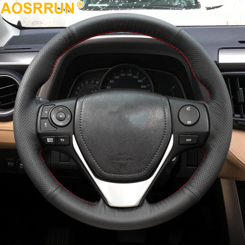 Cuero Artificial protector para volante de coche para Toyota Rav4 2013, 2014, 2015 ► Foto 1/2