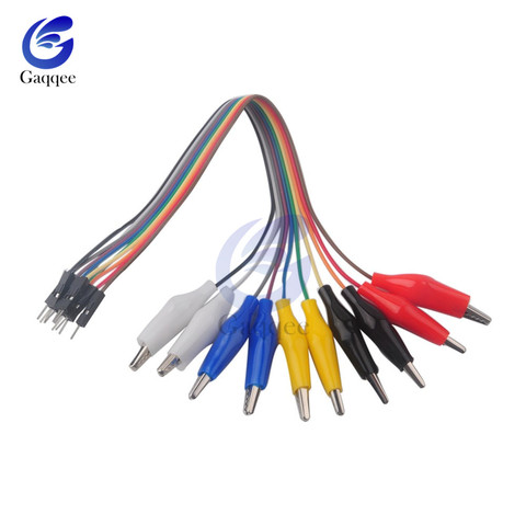 Pinza de cocodrilo a Cable Dupont, 2 en 1, 20/30CM, 10 pines, conector macho/hembra, cables de prueba, Cable de puente para Arduino ► Foto 1/5