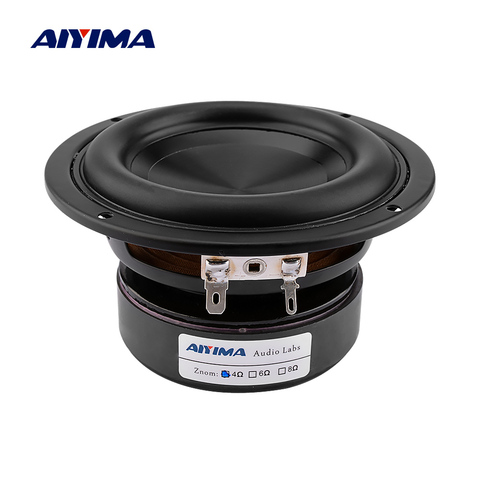 AIYIMA-altavoz de Audio de 4 pulgadas para cine en casa, Subwoofer con controlador de 4, 8 Ohm, 100W, sonido Hifi, música, resistente al agua, 1 ud. ► Foto 1/6