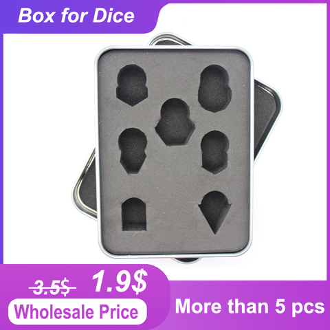 Caja de Metal con dados de tamaño estándar, 7 Uds., D4 D6 D8 D10 D % D12 D20, precio unitario de caja de Metal por más de 7 es solo 1,9 $ ► Foto 1/6