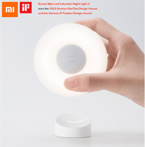 Xiaomi-luz nocturna Mijia 2 Generación, Sensor infrarrojo inteligente de brillo ajustable, cuerpo humano con Base magnética ► Foto 1/6