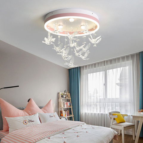 Luz de moda para habitación chica mono Led dormitorio luces para niñas habitación princesa lámpara de bebé chica habitación luz colgante luz para sala infantil ► Foto 1/6