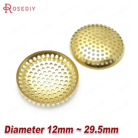 Disco redondo de bronce antiguo, 30 Uds., 12MM ~ 29,5 MM, más agujeros, se pueden encajar bandejas, Base de engastes, ajustes, accesorios de joyería ► Foto 1/1