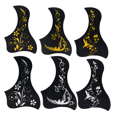 Protector de púas para guitarra acústica, estilo de pájaro, colibrí, flor, placa antiarañazos para guitarra acústica de 40 