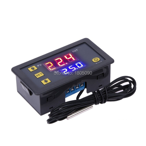 Controlador de temperatura Digital W3230 DC12V 24V AC110V-220V 20A termostato con pantalla LED con instrumento de Control de calefacción/refrigeración ► Foto 1/5