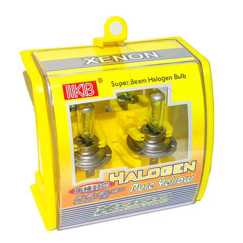 Bombillas de faro delantero de coche H7, bombilla halógena automática de 12V, 100W, 55W, color amarillo, 3000K, luz delantera de coche de cuarzo, antiniebla, 2 uds. ► Foto 1/3