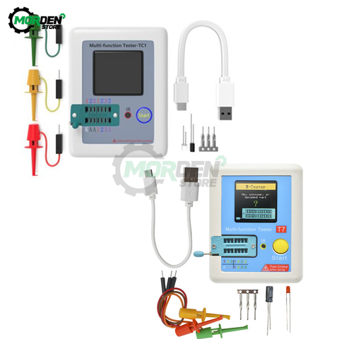 TC-T7-H TCR-T7 LCR-TC1 de alta precisión Transistor Tester de triodo capacitancia ESR MOS/PNP/NPN LCR MOSFET TFT LCD de pantalla de prueba ► Foto 1/6