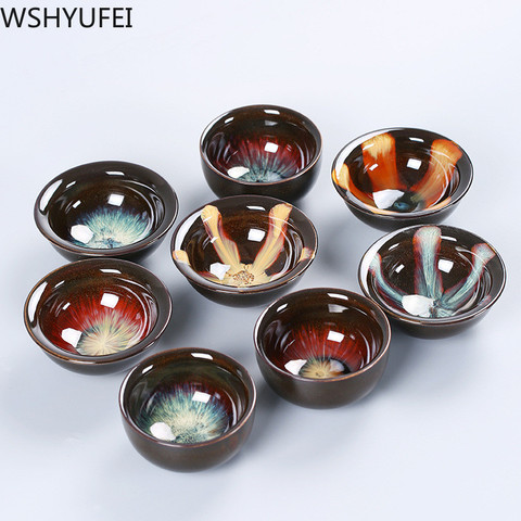 WSHYUFEI-taza de té de cerámica china hecha a mano, tazón de té de porcelana pequeño, accesorios de té, vasos de copa Personal, 1 Uds. ► Foto 1/6