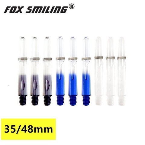 Ejes de Dardos de plástico y nailon para uso profesional, Fox Smiling, 30/12/6 uds, color azul, negro, transparente, 35/48mm, 2BA ► Foto 1/6