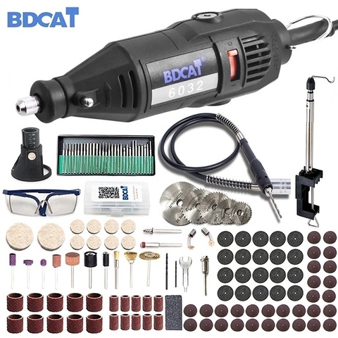 BDCAT-herramienta trituradora rotativa eléctrica Dremel, Mini taladro, pluma de grabado, pulidora con accesorios de herramientas eléctricas, 180w ► Foto 1/6