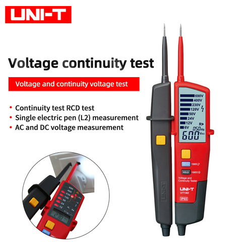 UNI-T UT18A Rango automático voltímetro digital Pluma de Prueba de Voltaje con indicación LED UT18B UT18C UT18D ► Foto 1/6