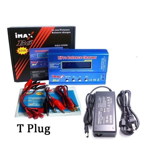 Imax 80wB6 RC Lipo NiMh batería Digital profesional cargador de equilibrio con enchufe T o conector Tamiya línea lipro Balance cargador ► Foto 1/6