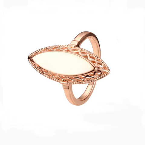 FJ-anillos de superficie lisa para hombre y mujer, 2 estilos, Color oro rosa 585, tejido sin piedra ► Foto 1/6
