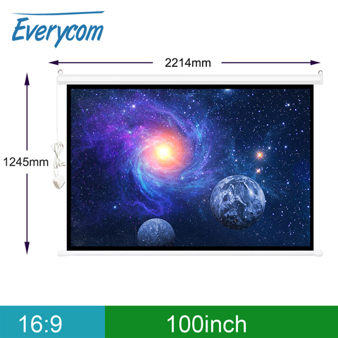 Everycom-pantalla eléctrica de 100 pulgadas 16:9 para proyector, Cortinas Motorizadas para Xgimi h1 h2, todas las pantallas LED LCD DLP, proyector láser ► Foto 1/6