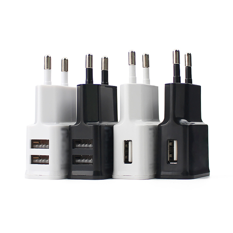 Adaptador de fuente de alimentación Universal para iphone y Android, cargador de teléfono de 5V, 2A, USB doble, AC DC 5V ► Foto 1/6