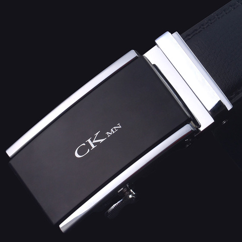 CKMN-Cinturón de piel auténtica para hombre, cinturón automático de lujo para hombre, de diseñador de moda, de alta calidad ► Foto 1/6