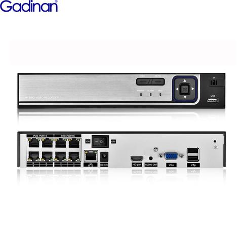 Gadinan 8CH/4CH 5MP 1080P 48V POE cara de detección de NVR de Audio de vigilancia de seguridad P2P grabadora de vídeo para POE sistema CCTV ► Foto 1/6