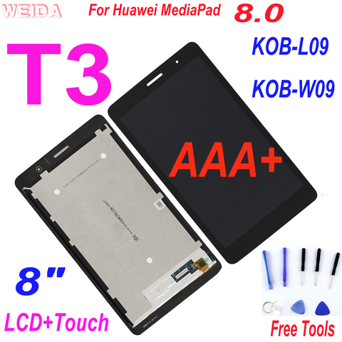 Recambio de pantalla LCD AAA + de 8 pulgadas para Huawei MediaPad T3, KOB-L09, montaje de digitalizador con pantalla táctil para Huawei T3, 8,0 KOB-W09 ► Foto 1/6