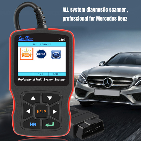 Creador C502 coche OBD2 herramienta de diagnóstico soporte de servicio de transmisión de motor reinicio de luz para Mercedes benz OBD2 escáner de código ► Foto 1/6