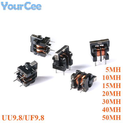 5 uds UU9.8 UF9.8 de modo común Inductor estrangulador 5mH 10mH 15mH 20mH 30mH 40mH 50mH filtro inductancia paso 7*8mm de alambre de cobre alambre ► Foto 1/5