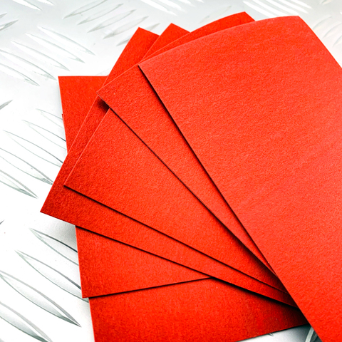 2 piezas rojo vulcanizado Fibe mango de papel espaciador material fabricación Diy cuchillo vástago accesorios material 180x80x1mm ► Foto 1/6