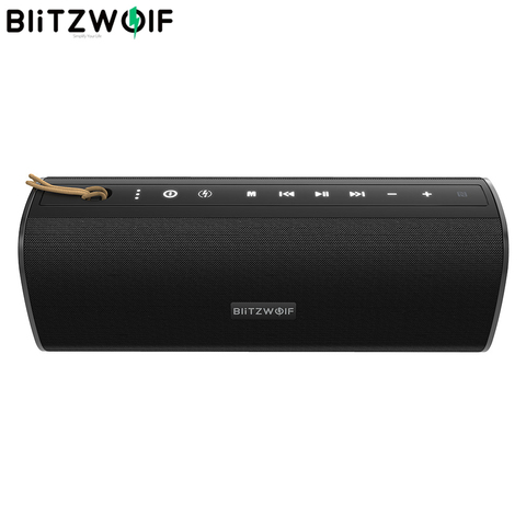 BlitzWolf BW-WA2 20W Altavoz bluetooth inalámbrico Dual pasivo diafragma TWS NFC Bass Subwoofer impermeable al aire libre de barra de micrófono altavoz bluetooth barra de sonido altavoz de potencia casa inteligente ► Foto 1/6