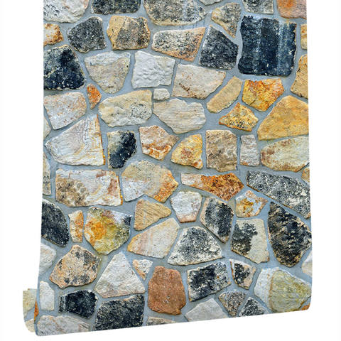 Papel tapiz de piedra para decoración del hogar, papel tapiz autoadhesivo para pared de TV, fácil de pelar ► Foto 1/6