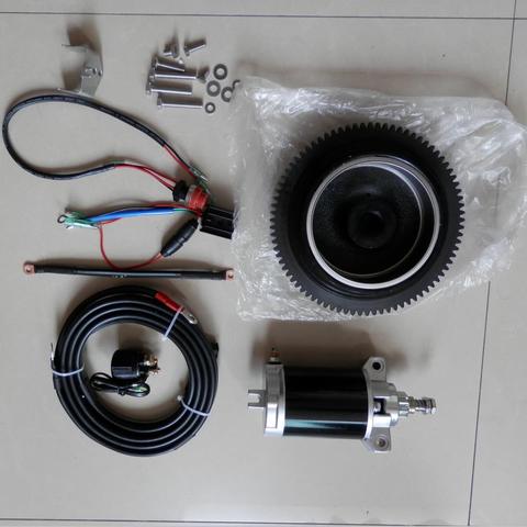 KIT de arranque eléctrico F15, para YAMAHA F18, PARSUN, HIDEA, POWERTEC, PIONEER, JINHUA y más, 4 tiempos, 246CC, 15HP, 18HP, fueraborda, vela ► Foto 1/6