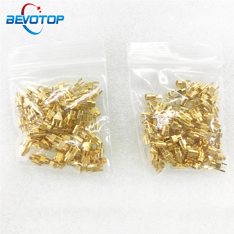 10 unids/lote enchufe hembra conector MMCX montaje PCB con conector recto de soldadura chapado en oro 3 pines conector MMCX RF ► Foto 1/1