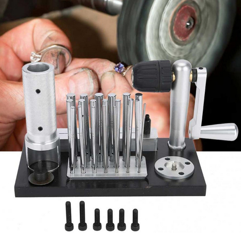 Kit de herramientas de fabricación de anillos de salto, máquina de dibujo de alambre manual con 20 husillos ► Foto 1/6