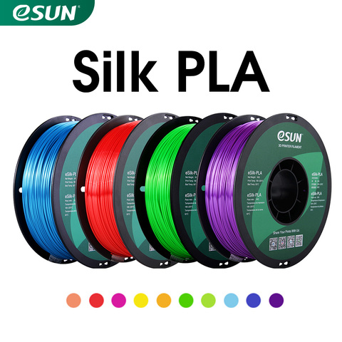 ESUN-filamento PLA de seda de 1,75mm para impresora 3D, bobina de 1KG (2,2 libras), materiales para impresoras 3D 3D, Impresión de obras de arte DIY ► Foto 1/6